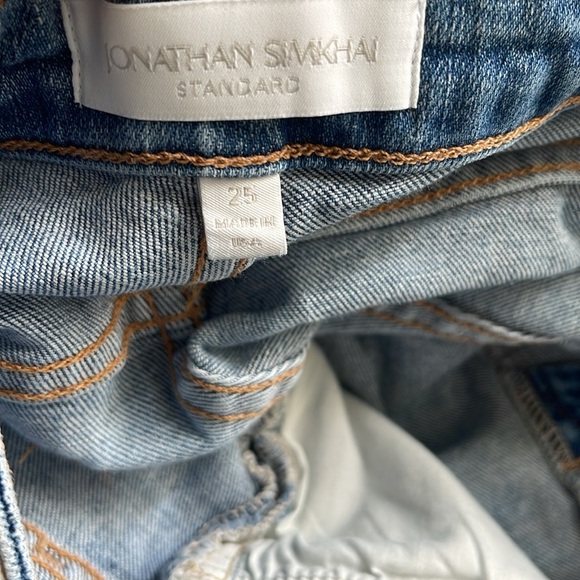 JONATHAN SIMKHAI STANDARD Marley Ankle Straight Stretch High Waist Jeans Size 25 - Picture 8 of 9